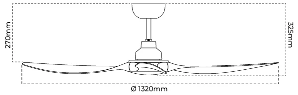 Atom Ibiza 52" 3 Blade 40W DC Ceiling Fan